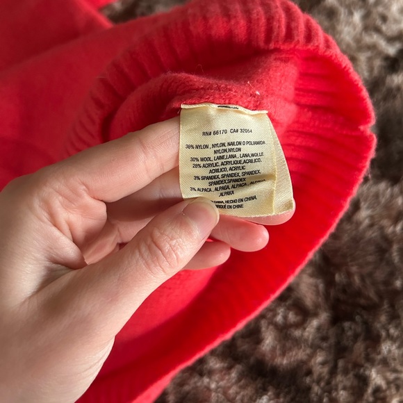 Moth Bright Coral Crew Neck Sweater - Picture 4 of 6